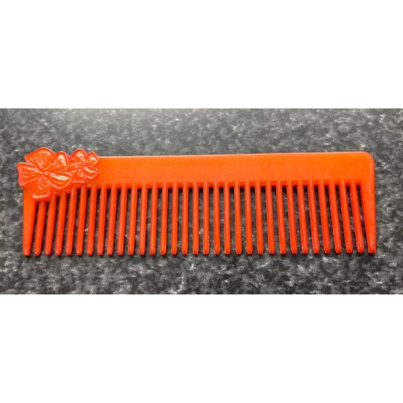 Vintage 1974 Neon Orange Comb Buch + Deichmann Denmark MODELE DEPOSE Lotus - Picture 2 of 4